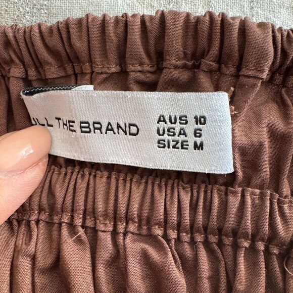 Faithfull the Brand Marieka Midi Dress M in Chocolate - Picture 11 of 12